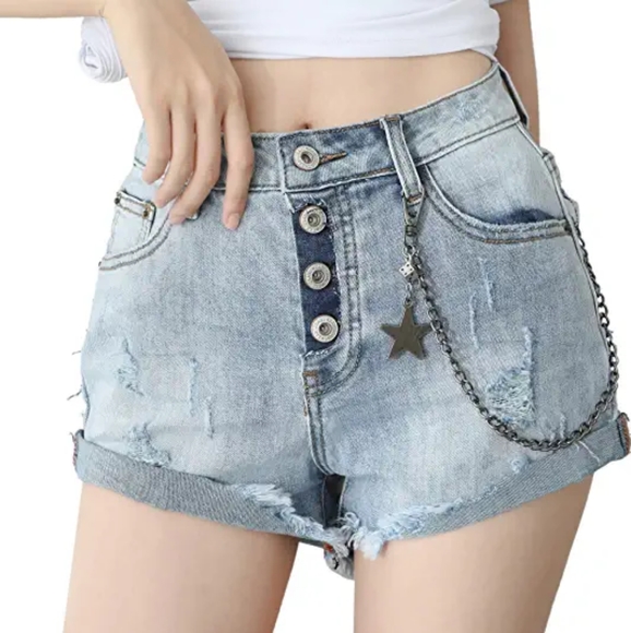 NWT RARE! Women's Denim Jeans Shorts Miss Canavaro - Picture 3 of 13